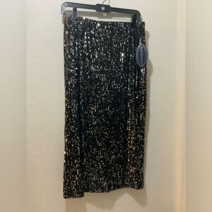 Scoop Women’s black Sequins Pencil Skirt Size L(12-14) NEW